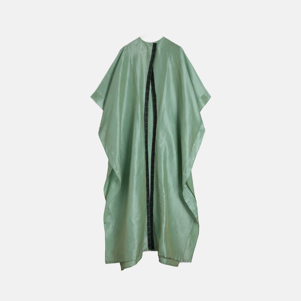 Super Flea Market+SO`FATOO+Silk green cape and pants +Alioune Badara Fall1